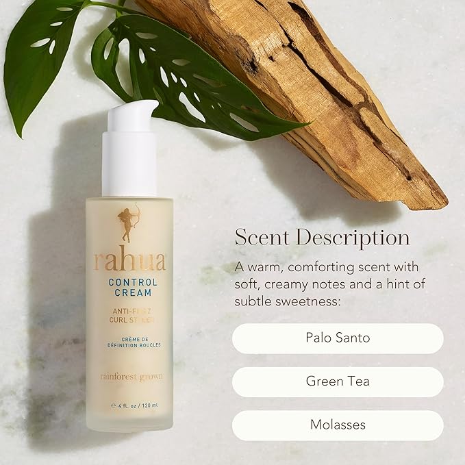 Rahua Control Curl Cream Styler 4 Fl Oz Anti Frizz Hair Styling Cream with Shea Butter for Soft, Defined Curls, Adds Texture, Shine, and Bounce, Nourishing Naturally Infused, Plant Powered Ingredients