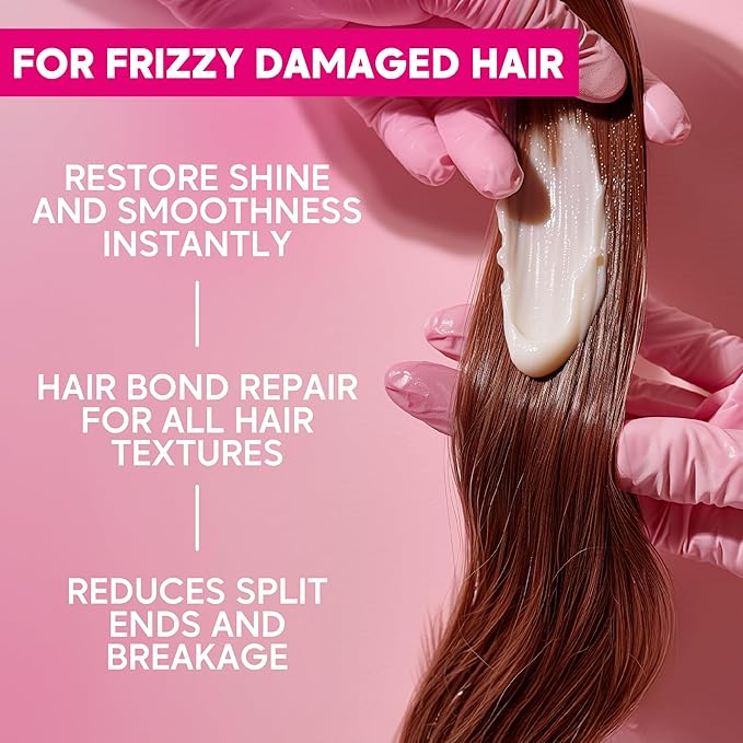 HAIR MASK FOR DAMAGED HAIR BRAZILIAN BONDOX TREATMENT 8.8 oz Thermal Activated Mask for Dry Frizzy Hair | Formaldehyde Free Cruelty Free | Results for up to 1-3 months | Almond Hair Oil Hair Repair