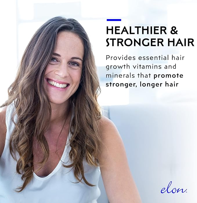 Elon Matrix 5000 - Biotin 5000mcg Vitamins for Hair Growth w/Extended Release - Promotes Healthy & Strong Hair - Pack of 3 (180 Day Supply)