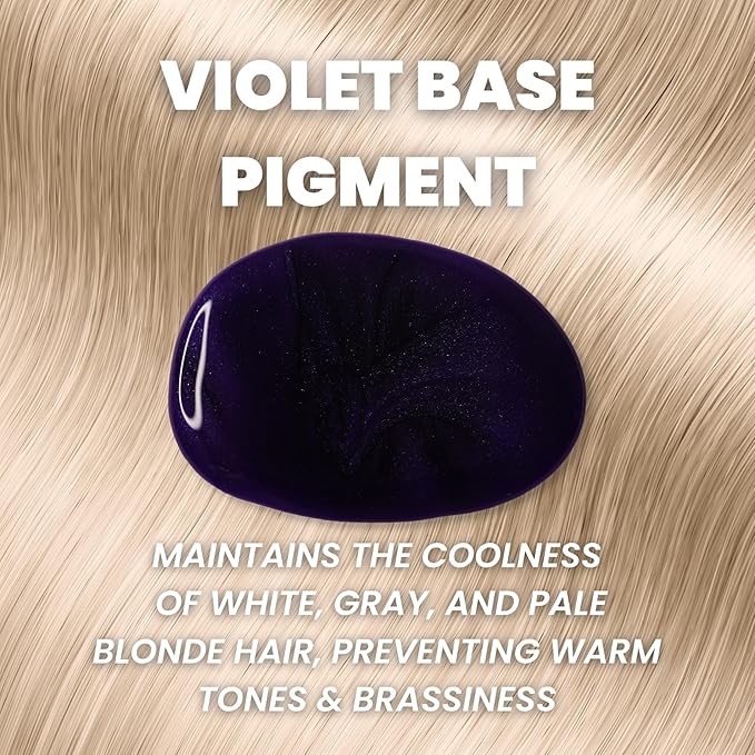 Violet Hydrating Color Depositing Shampoo - Brighten & Tone Faded Hair with Semi Permanent Dye, Prevents Fade for Color Treated Hair (8.5 Oz)