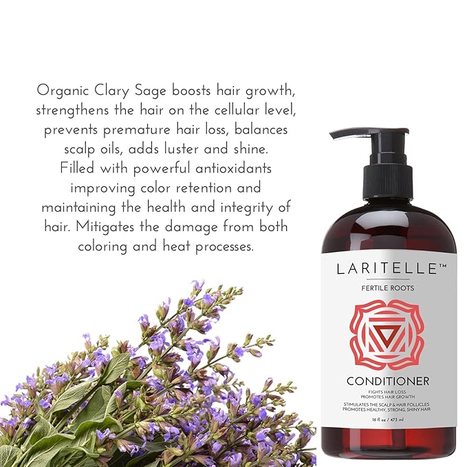 Organic Anti-Thinning Conditioner – Fertile Roots – 16 oz – Follicle-Reviving, Growth-Boosting Organic Formula for Thicker, Fuller Hair – Made in USA