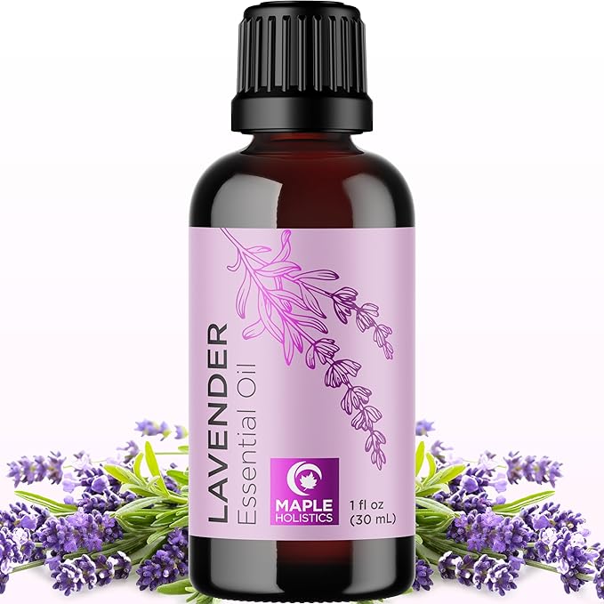 Pure Lavender Essential Oil - Lavender Oil for Hair Skin and Nails Plus Aromatherapy Diffusers Humidifiers Linens and Baths for at Home Spa Self Care - Premium Grade Non-GMO in Glass Bottle (1 Fl Oz)