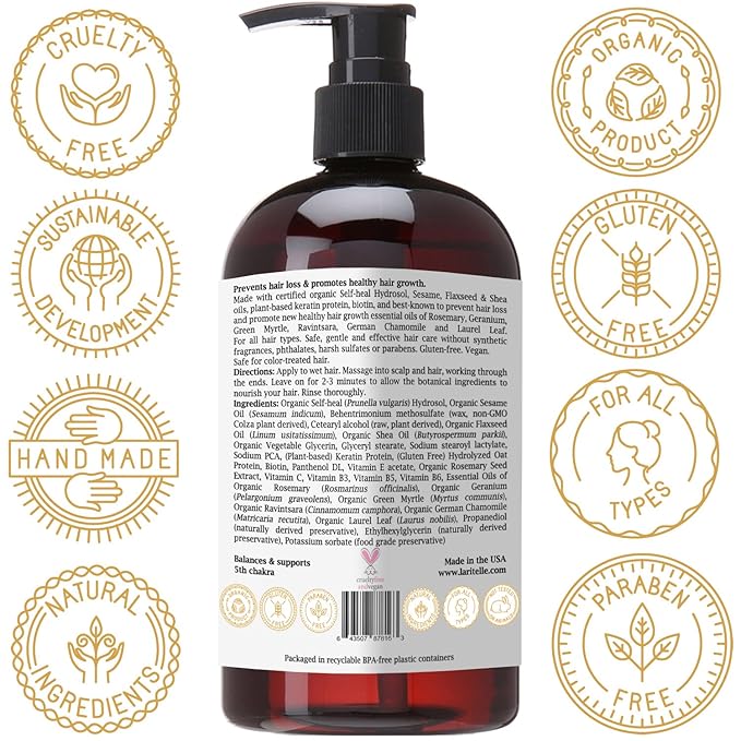 Organic Conditioner Silk Velvet 16 oz