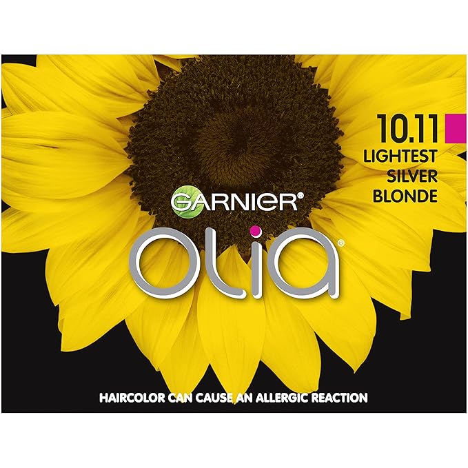 Garnier Bold Collection, Ammonia Free Hair Dye, Permanent Olia Color with Non-Drip Velvet Cream Formula, 10.11 Lightest Silver Blonde