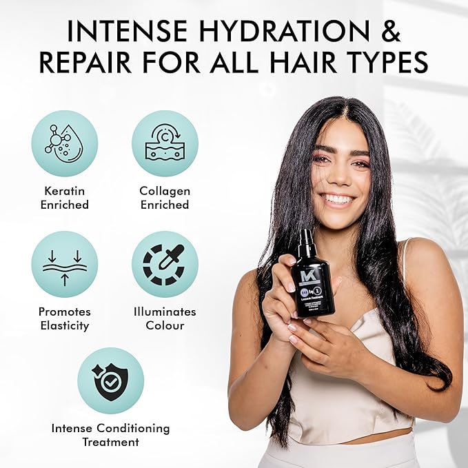 Mycro Keratin KROMA 10-in-1 Collagen Leave-In Conditioner Spray Treatment for Colored Damaged Hair, Keratin Anti-Frizz Deep Conditioning Hair Treatment Detangler Spray (3.4 Fl. Oz)