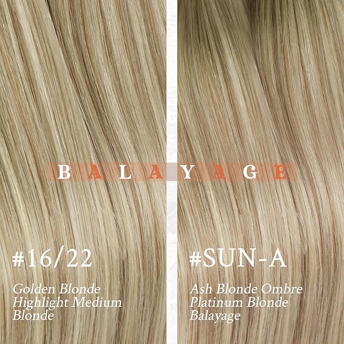 Sunny Hair Blonde Nano Bead Hair Extensions Ombre Blonde Nano Hair Extensions Real Human Hair Ash Blonde Ombre Platinum Blonde Balayage Natural-looking Hair 50g 22inch