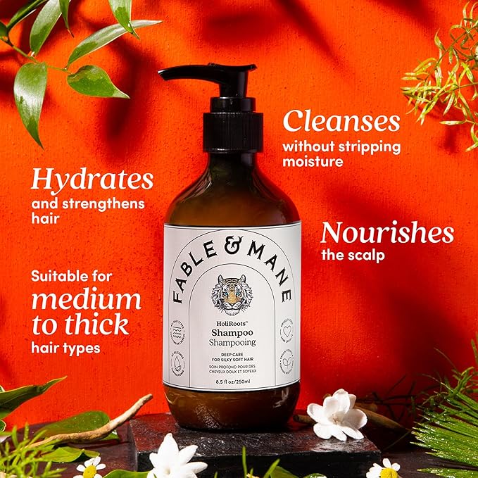 Fable & Mane HoliRoots Hydrating Shampoo & Coconut Oil Conditioner - Genuine Fable and Mane 8.5 FL oz