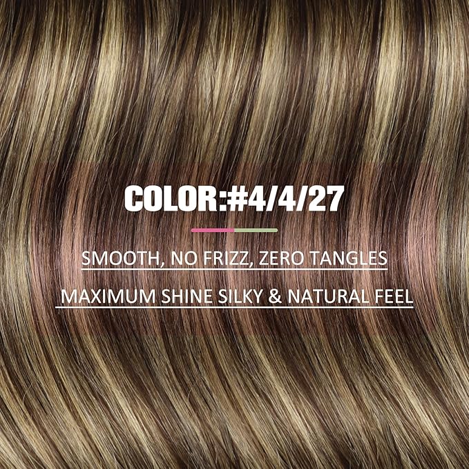 YoungSee Tape in Hair Extensions Real Human Hair Brown Balayage Tape Hair Extensions Real Human Hair Ombre Dark Brown to Caramel Blonde Real Hair Tape in Extensions Human Hair Seamless 14In 20pcs 50g
