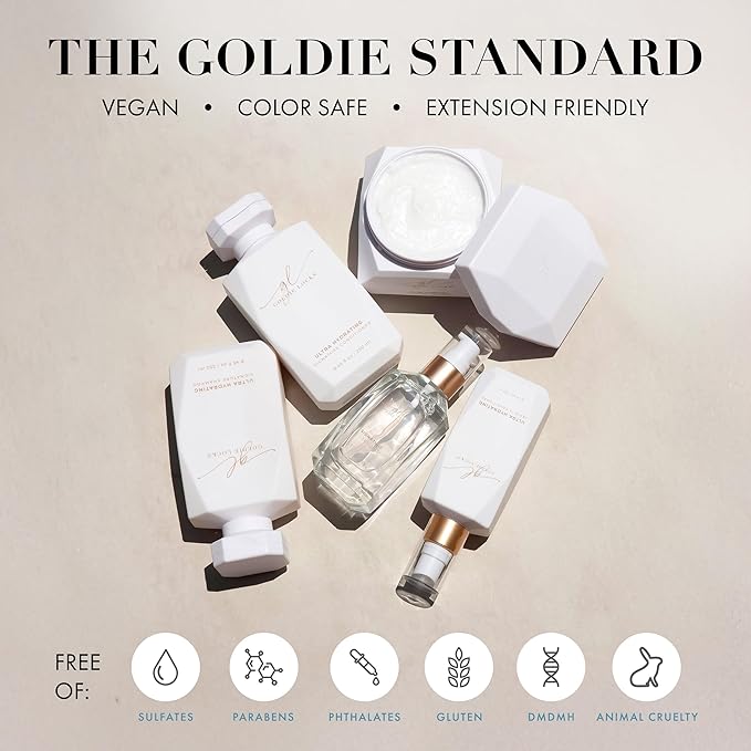 Goldie Locks Travel Size Ultra Hydrating Shampoo – 3.4 Fl Oz – Safe for Hair Extensions & Color-Treated Hair – Moisturizing & Sulfate Free – Maintains Texture & Shine
