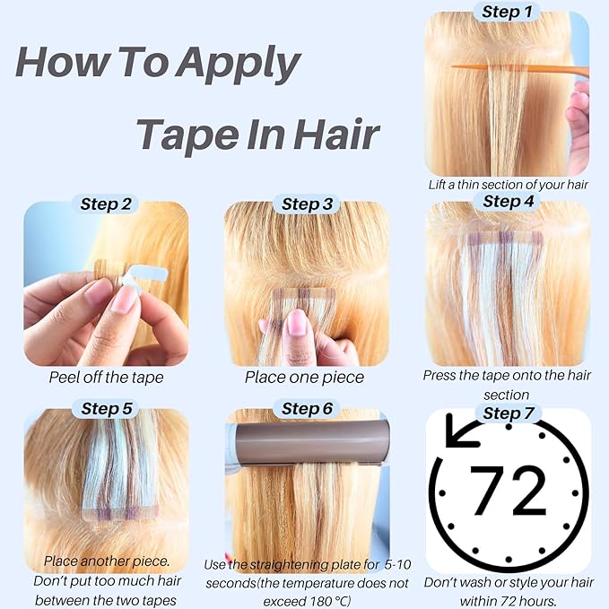 Auburn Mini Tape in Hair Extensions Human Hair Invisible Long 20 Inch Hair Extensions Real Human Hair Tape Ins Silky Straight Remy Hair for Women