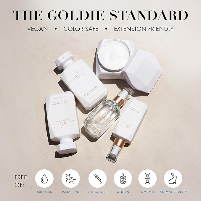 Goldie Locks Signature Serum, Strengthens & Revitalizes, Safe for Extensions & Colored Hair, Luxuriously Lightweight, Intense Nourishment & Shine, Heat & UV Protection, For All Hair Types, 1.7 fl oz