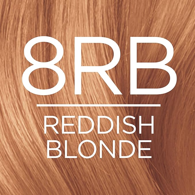 L'Oreal Paris Excellence Creme Permanent Hair Color, 8RB Medium Reddish Blonde, 100 percent Gray Coverage Hair Dye, Pack of 2
