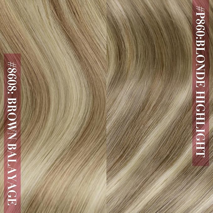 YoungSee Clip in Human Hair Extensions Brown Balayage Clip in Extensions Real Human Hair Light Brown to Blonde with Brown Balayage Soft and Silky Human Hair Extensions Clip ins 120G 18Inch 7Pcs