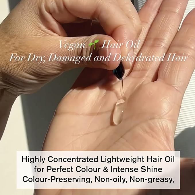 SNOBGIRLS LUMIERE COLOUR Leave-In Hair Oil for Perfect Colour & Shine for Dry, Dull, Colour Treated, Highlighted, Highly-Lifted Hair with Rosemary Oil, Biotin, Evening Primrose, Vitamins. Hair Gloss