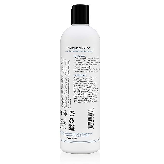 Hydrating Shampoo and Nourishing Conditioner 12 oz/ea (2-Pack Gift Set) - Sulfate Free, Gluten Free, Parabens Free, Color Safe, Hypoallergenic, Fragrance Free