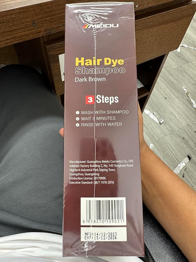 500ML Permanent Brown Hair Color Shampoo - Instant, Organic Hair Dye with Plant Essence for Women and Men, Covers Gray and White Hair (COFFEE)