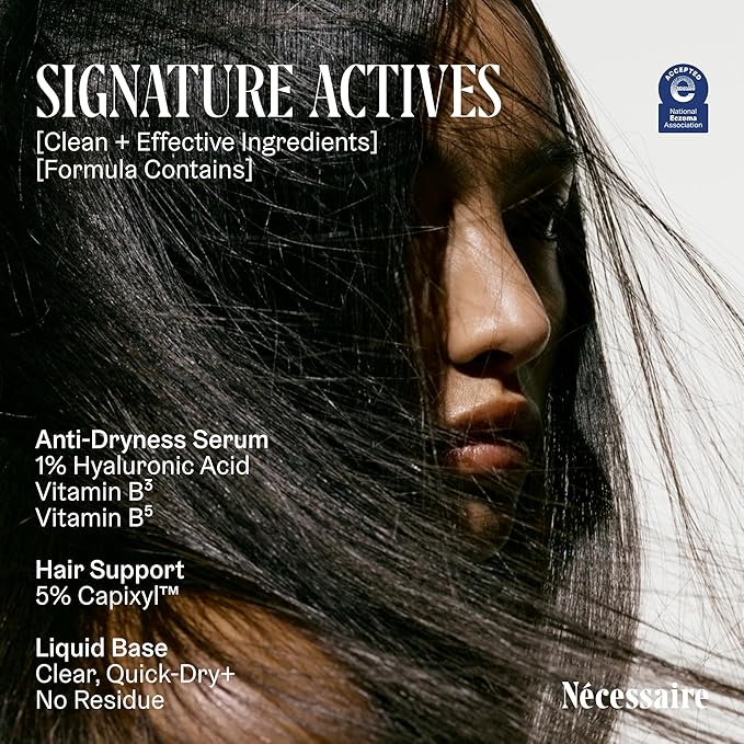 Nécessaire The Scalp Serum. 5% Capixyl™ + 1% Hyaluronic Acid For Fuller, Thicker, Healthier Hair. Fragrance-Free. Approved by the National Eczema Association. 1 fl oz