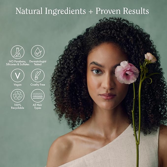 Rizos Curls Biotin Conditioner – Deeply Moisturize & Reduce Breakage with Biotin, Coconut Oil & Aloe Vera – Softens & Detangles All Hair Types Straight, Wavy, Curly 1a–4c – Sulfate & Paraben Free