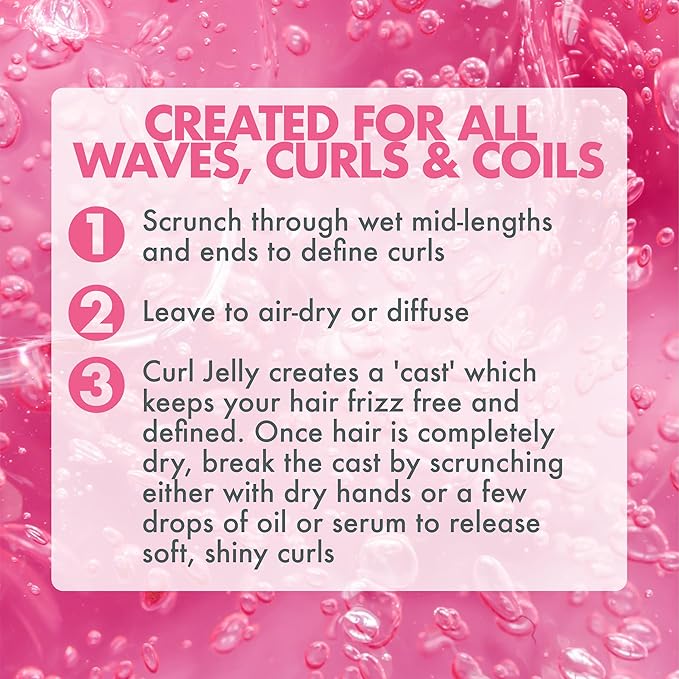 Umberto Giannini Curl Jelly Scrunching Jelly Bundle, Vegan & Cruelty Free Frizz Solution Gel for Curly or Wavy Hair, 200 ml (2 Pack)