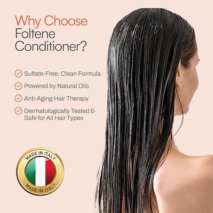 Foltene | Hair Beautifier Conditioner without Sulfate or Silicone | Vitamin E-Rich Beauty Product for Smooth, Shiny Strands | Anti-Aging Panthenol & Macadamia Oil Formula | Moisturise Dry Hair