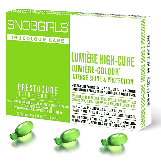 SNOBGIRLS LUMIERE COLOUR Leave-In Hair Oil for Perfect Colour & Shine for Dry, Dull, Colour Treated, Highlighted, Highly-Lifted Hair with Rosemary Oil, Biotin, Evening Primrose, Vitamins. Hair Gloss