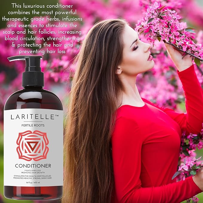 Organic Anti-Thinning Conditioner – Fertile Roots – 16 oz – Follicle-Reviving, Growth-Boosting Organic Formula for Thicker, Fuller Hair – Made in USA