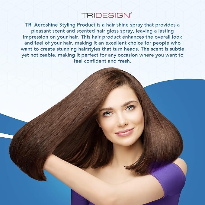 TRIDESIGN Aeroshine Finishing Styling Hairspray, Ultra-lightweight, Spray-in Shine with Sun Protection for All Types of Hair, Formulated for Dry Frizzy Hair, 3 Fluid Oz