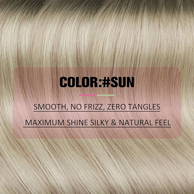YoungSee Tape on Hair Extensions Balayage Ash Blonde Ombre Platinum Blonde Tape in Hair Extensions Real Human Hair Balayage Tape Real Hair Extensions Balayage Tape in Hair Extensions 18In 50g 20pcs