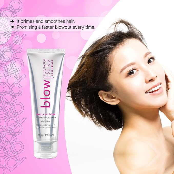 blowpro Ready Set Blow Express Blow Dry Lotion, Delivers an Easier Faster Blow Dry, Plumps and Shapes your Hair for Noticeable Body,Smoothes Cuticle, Locks out Humidity and Eliminates Frizz
