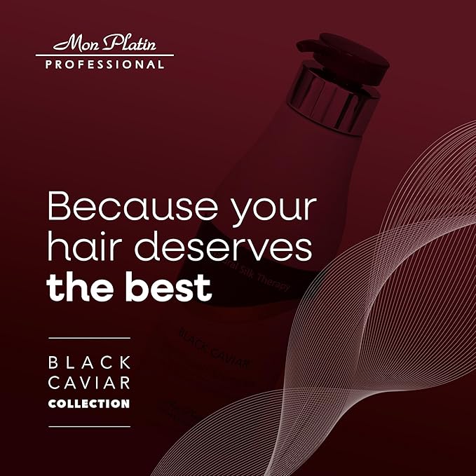 Mon Platin Total Repair Shampoo for Dry and Damaged Hair, Paraben-Free, Color Safe Shampoo for Enhanced Shine and Protection, Enriched with Black Caviar for Dry Colored Hair, 500ml
