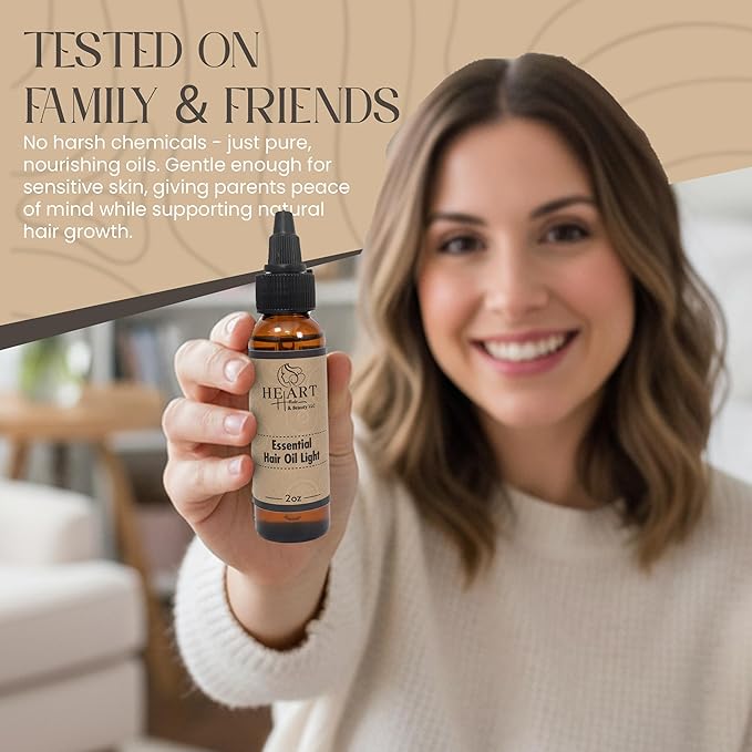 Essential Hair Oil for Fine Hair, Promotes Shine, Moisture & Scalp Balance – Ideal for Braids, Wash Days & Daily Use (4oz)