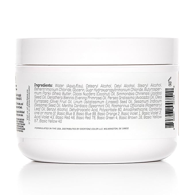 Overtone Color Depositing Semi-Permanent Hair Dye Conditioner - 8 oz For Natural & Color-Treated Hair, Moisturizing Shea Butter & Coconut Oil - Vegan & Cruelty-Free, Vibrant Teal