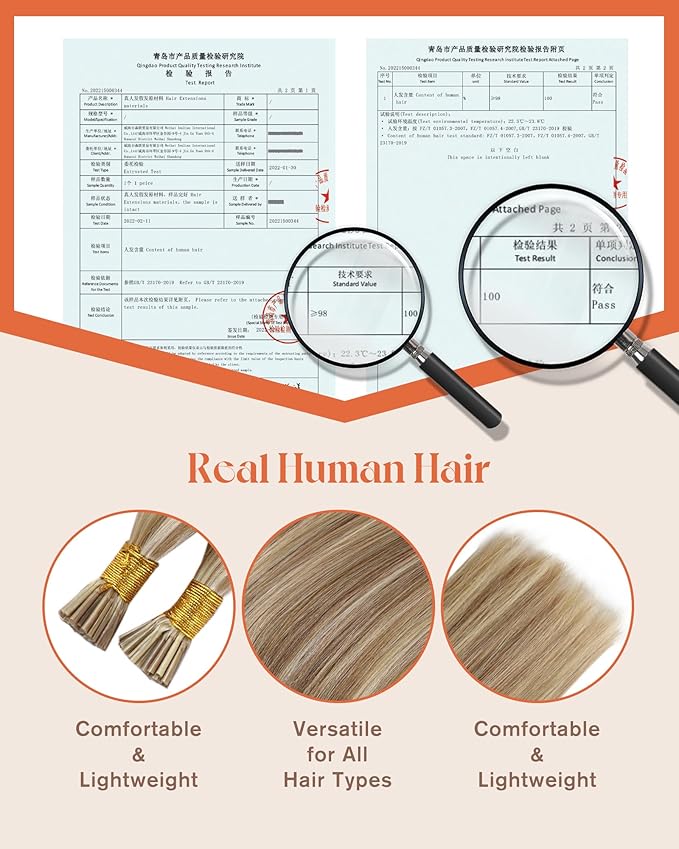 Sunny Hair Human Hair I Tip Extensions 24inch Itip Blonde Hair Extensions Invisible I tip Hair Light Brown Mix Platinum Blonde Pre Bonded Balayage I Tip Hair Extensions 50g