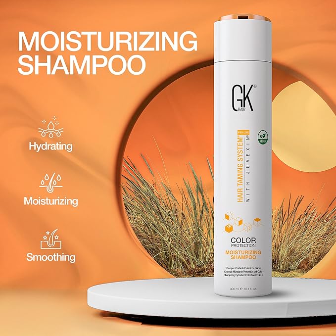 GK HAIR Moisture Repair Shampoo | Nourishing & Anti-Dandruff Shampoo for Women & Men with Dry, Frizzy, or Color-Treated Hair | Sulfate-Free Formula for a Smooth Hair Care Routine | 10.1 fl oz