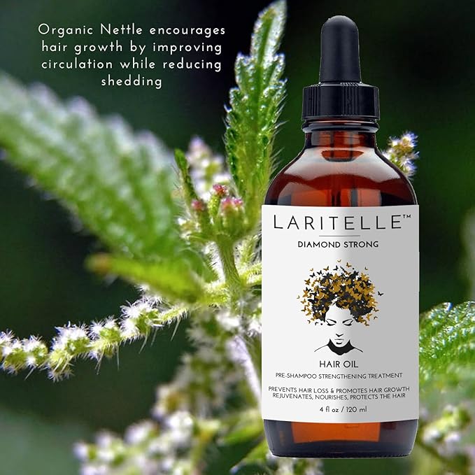 Diamond Strong Hair Growth Treatment Oil – 4 oz – Organic Anti‑Thinning Scalp Oil with Jojoba, Saw Palmetto, Nettle & Rosemary – Vegan, Sulfate‑Paraben‑Free