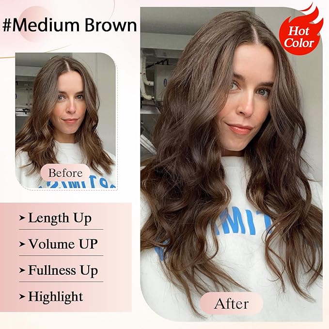 U Tip Hair Extensions Human Hair Pre Bonded Extensions Keratin Fusion Extensions K Tip Hair Extensions Real Human Hair Silky Straight Natural 50g/100 Stands 14" Medium Brown