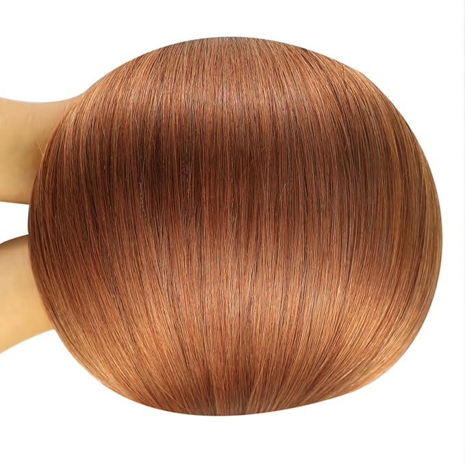 YoungSee U Tip Hair Extensions Copper UTip Hair Extensions Human Hair Copper 16In U Tip Keratin Hair Extensions Copper Pre Bonded Hair Extensions Comfortable and Soft Hair Extensions Utip 50s/25G