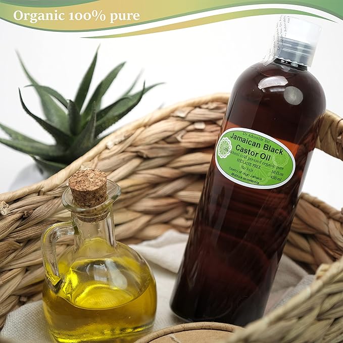 Dr Adorable - 16 oz - Jamaican Black Castor Oil - Pure Natural Organic Strengthen Grow & Restore Hair Care