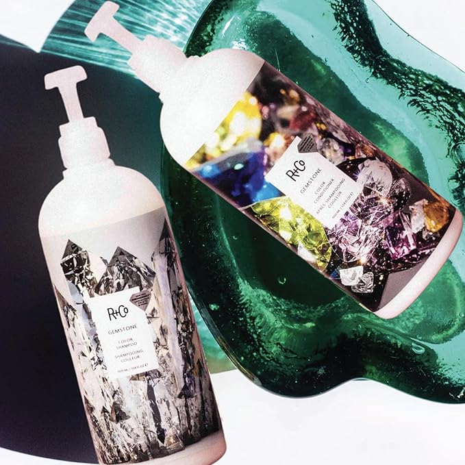 R+Co Gemstone Color Hair Shampoo and Conditioner Set for Color Treated Hair | Body + Shine + Smoothing for All Hair Types | Vegan + Cruelty-Free | 1 Liter, Pack of 2
