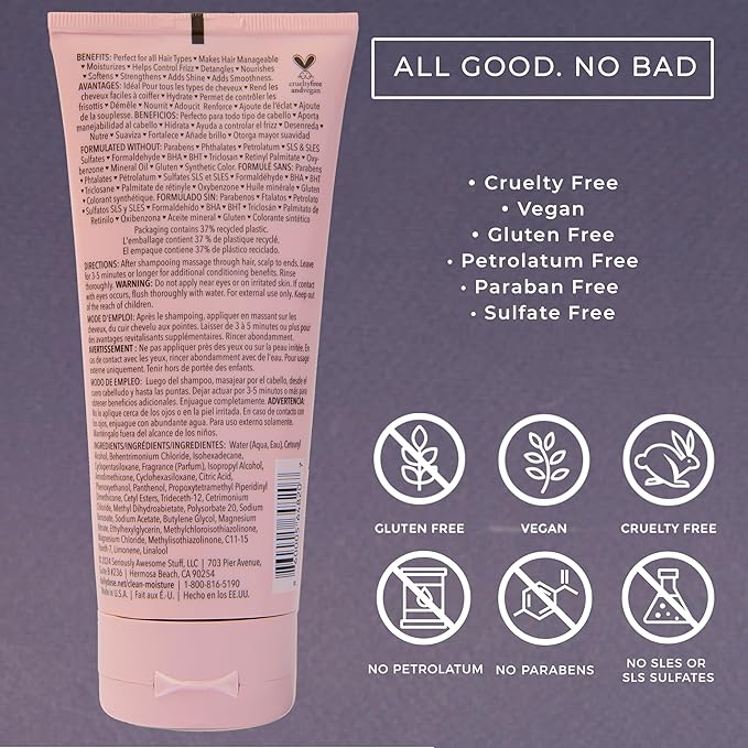 DAILY DOSE Deep Conditioner Hair Mask – Moisturizes, Softens & Restores Shine to Dry, Damaged, Color-Treated Hair – Vegan, Paraben-Free, Sulfate-Free – For All Hair Types – 6 oz