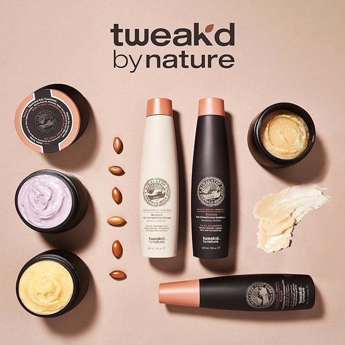 Tweak’d by Nature - Restore Hair Strengthening Conditioner, Deep Conditioner for Dry and Damaged Hair, Cleanses and Moisturizes, Cruelty Free (9 ounces)