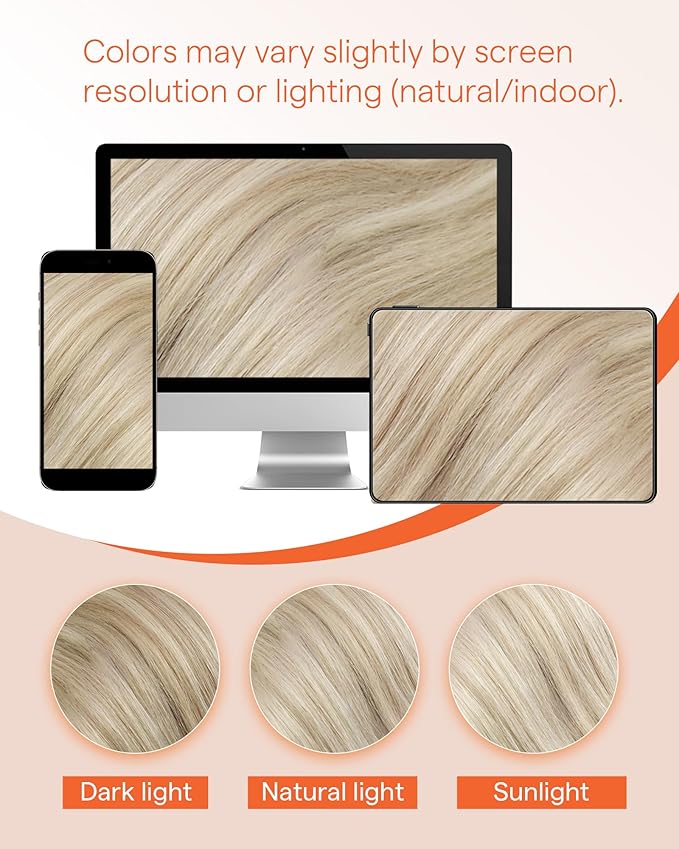 Sunny Hair Micro Link Hair Extensions Human Hair Soft and Silky Micro Hair Extensions Real Human Hair Balayage Ash Blonde Mix Platinum Blonde Micro Loop Hair Extensions 14inch 50g