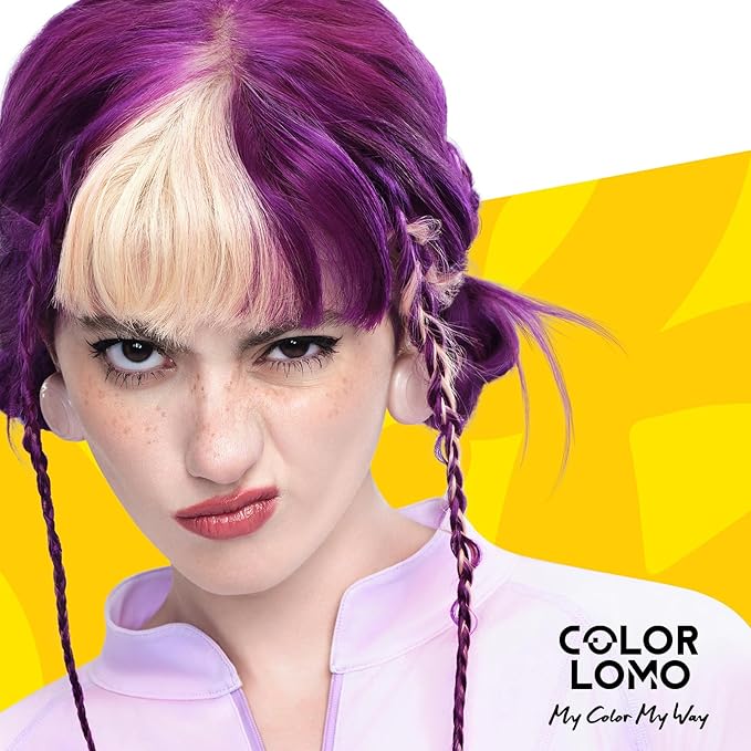 Semi Permanent Hair Color - 6 oz Color Depositing Conditioner with Shea Butter & Almond Oil- Color Conditioner Depositing Hair Mask - Vegan, Paraben, Ammonia & Sulfate Free -Purple