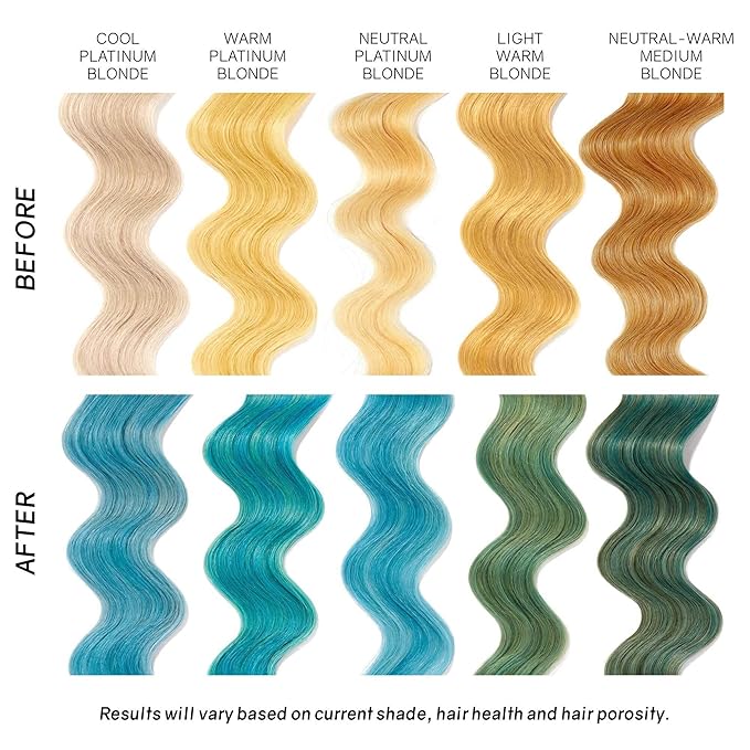Overtone Color Depositing Semi-Permanent Hair Dye Conditioner - 8 oz For Natural & Color-Treated Hair, Moisturizing Shea Butter & Coconut Oil - Vegan & Cruelty-Free, Vibrant Teal