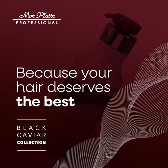 Mon Platin Professional Black Caviar Hair Cream, Luxurious Nourishing Styling Cream for Smooth & Shiny Hair, Ultimate Hair Care, Hair Styling Cream with Silk Protein & Antioxidant 400ml