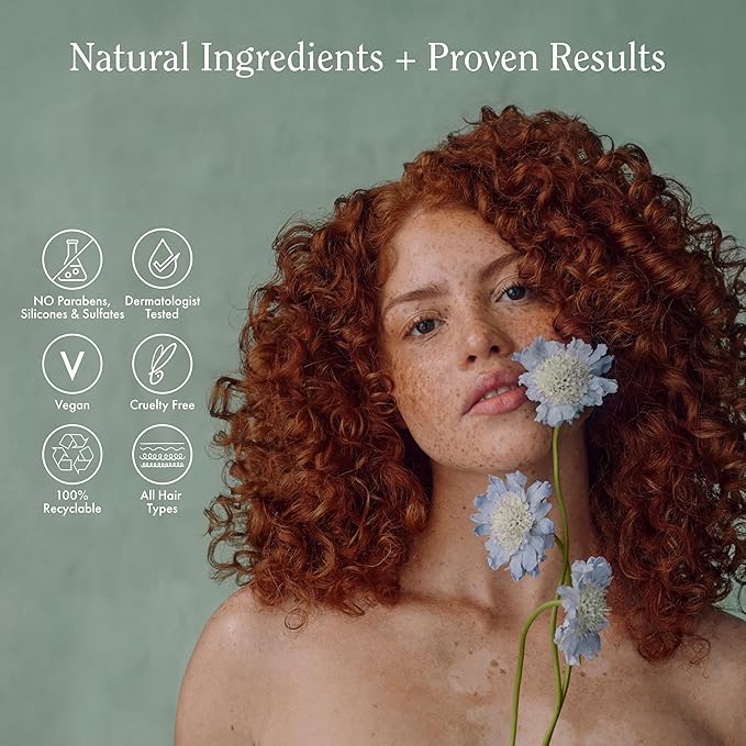 Rizos Curls Biotin Shampoo – Gently Cleanse, Strengthen & Nourish Hair with Biotin & Rosemary Oil – Reduces Shedding for Fuller, Healthier Hair – For all Hair Types 1a–4c – Sulfate & Paraben Free