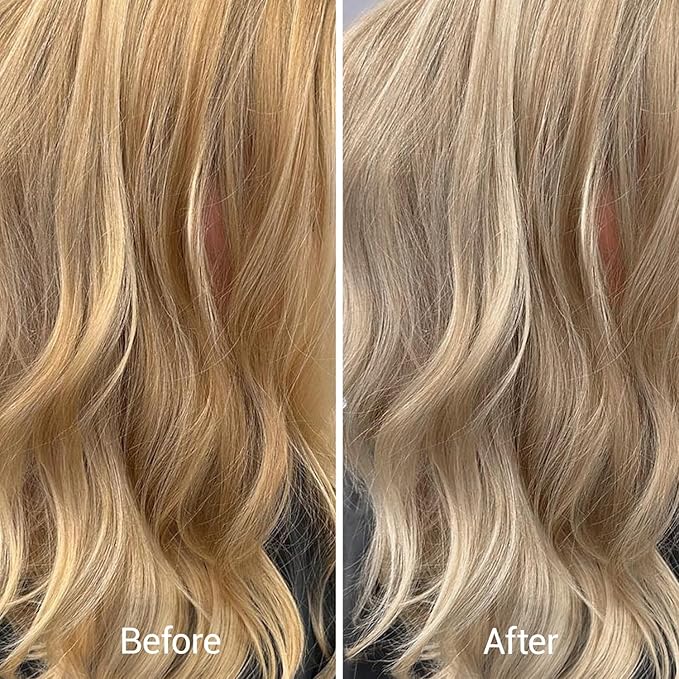 Yellow Be Gone Shampoo 12oz/354ml (2 Pack) Clarifying Brassiness Neutralizer for Bleached, Blonde, Gray & Highlighted Hair, Restores Shine & Cool Tones, Purple Toning Formula