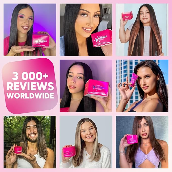 HAIR MASK FOR DAMAGED HAIR BRAZILIAN BONDOX TREATMENT 8.8 oz Thermal Activated Mask for Dry Frizzy Hair | Formaldehyde Free Cruelty Free | Results for up to 1-3 months | Almond Hair Oil Hair Repair