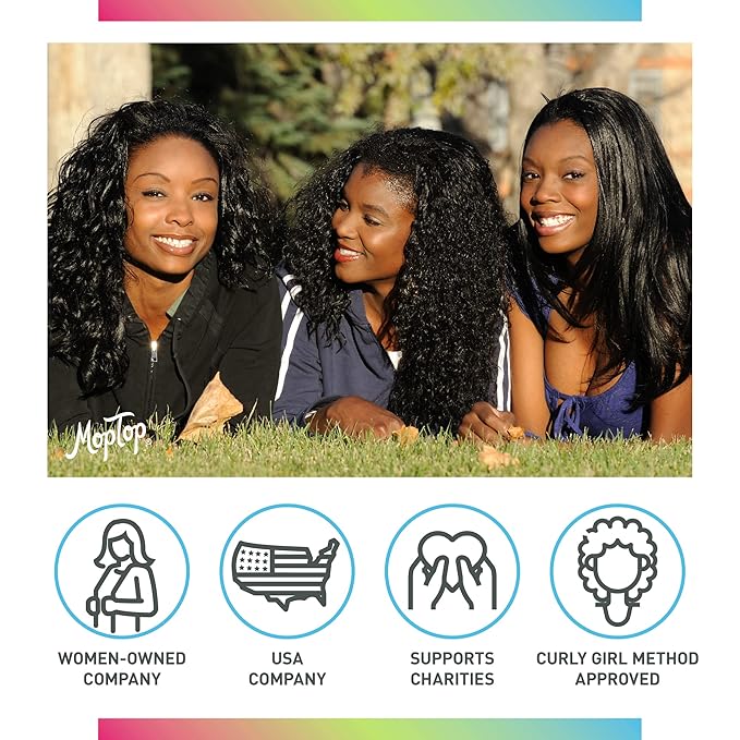 MopTop Gentle Shampoo + Light Conditioner + Curly Hair Gel for Curly, Wavy, and Coily Hair, Color Safe, Moisturizing Womens Hair Care