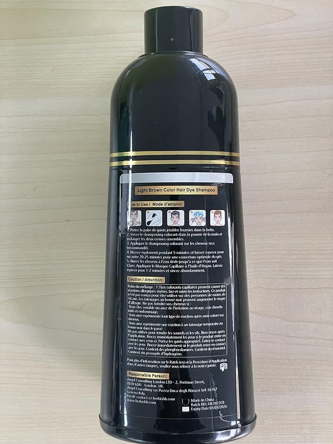 Herbishh Light Brown Hair Dye Shampoo 3 In 1- Color Shampoo For Gray Hair Coverage 500 ML, Argan Oil & Pro Keratin Deep Conditioning Hair Mask 150gm and Ginger Essential Oil Serum For Hair Growth 30ml